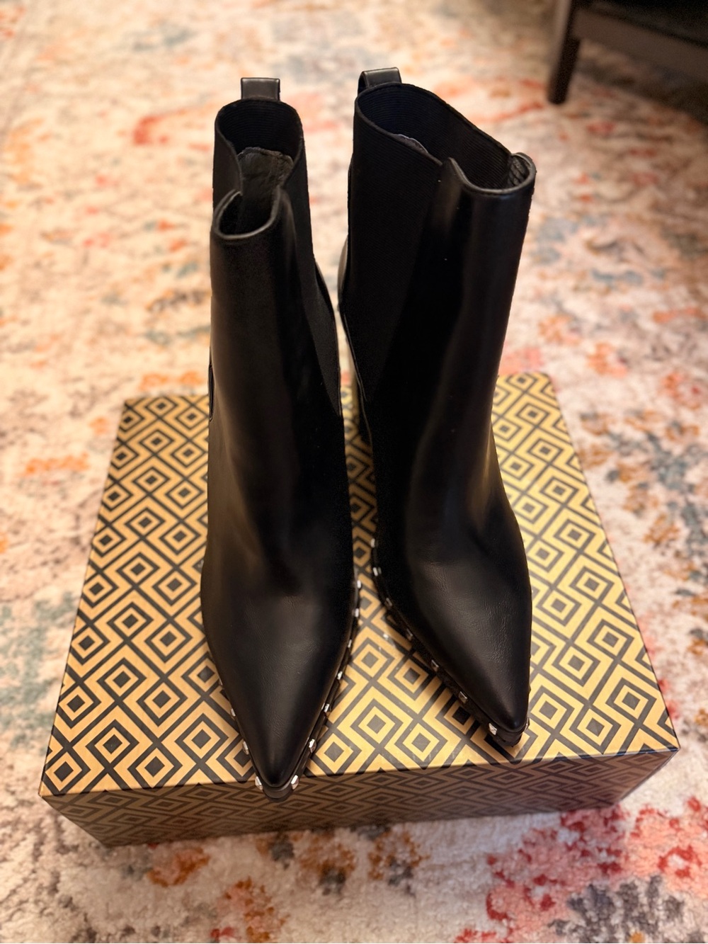 Women's Black Pointed Toe Ankle Boots